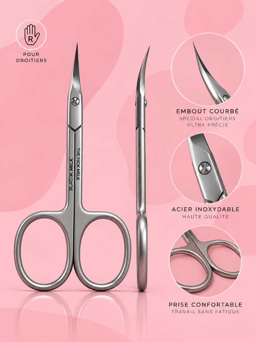 Ciseaux à cuticules — pour droitiers